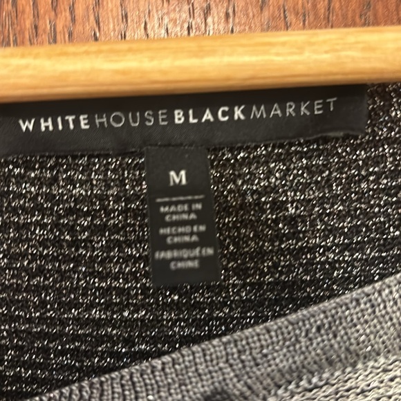 White House Black Market sparkly tunic style shirt size Medium - Picture 2 of 4